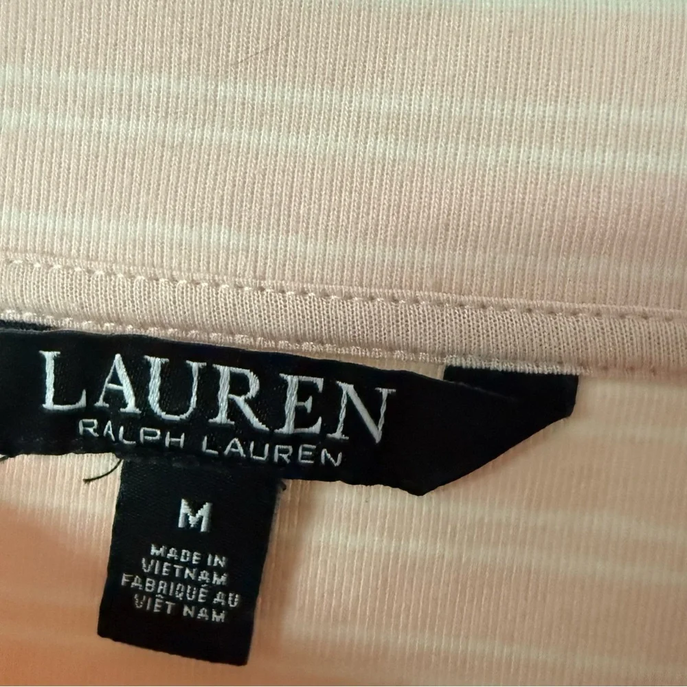 Ralph Lauren Pale Pink Boatneck 3/4 Sleeve Top - Picture 3 of 5